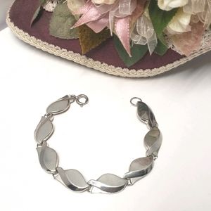 Unique Silver tone Statement Bracelet